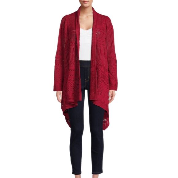 Pioneer Woman Drape Open Front Cardigan Sweater Size Small - Picture 1 of 7